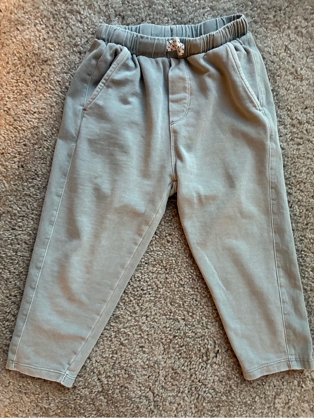 Zara Light Gray Kids Elastic Waist Jogger Pants